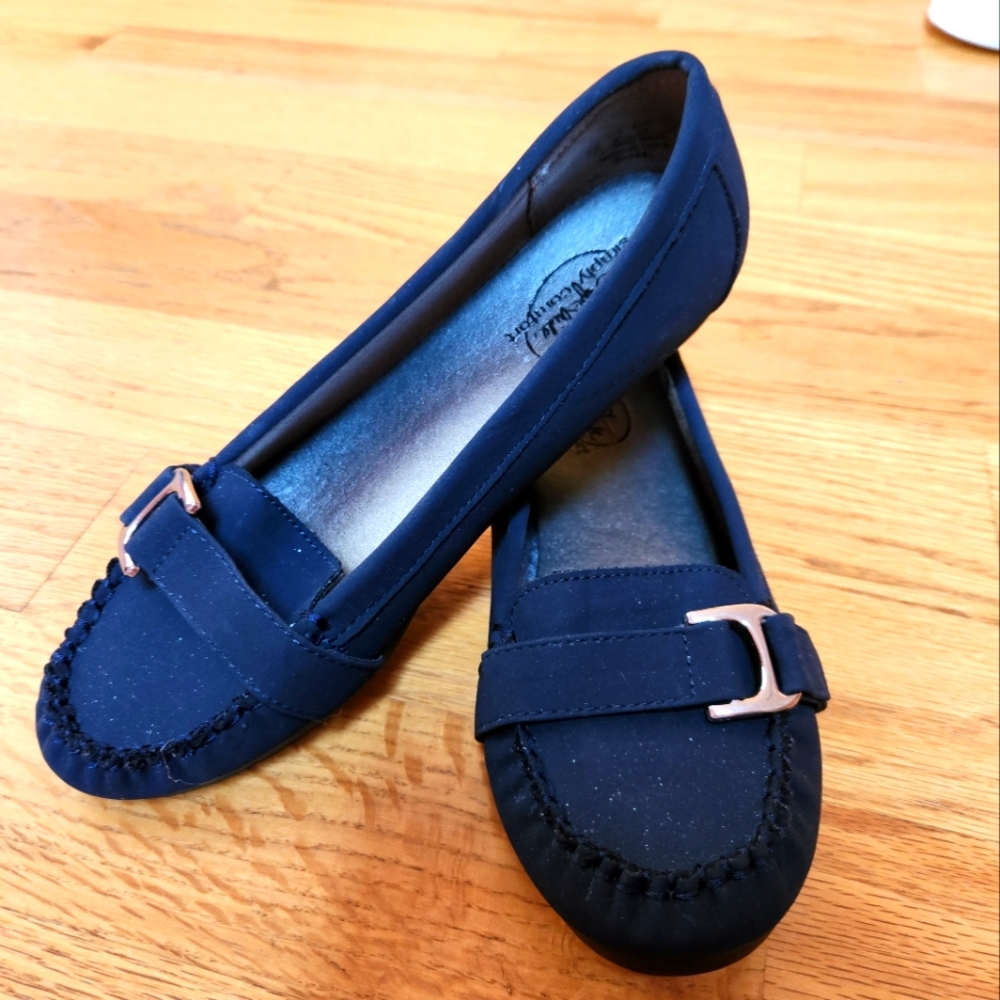 New Navy Blue Loafers - Size 7